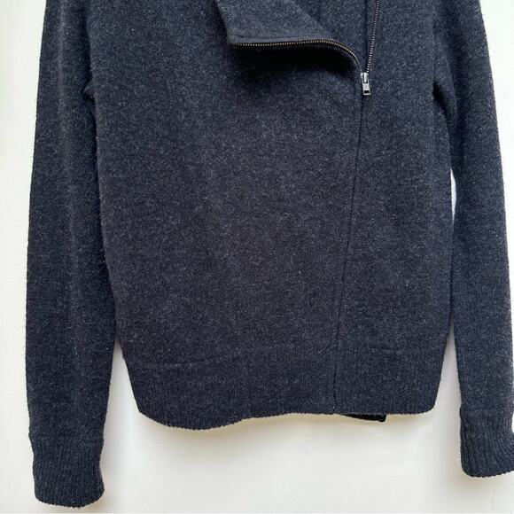 Eileen Fisher Dark Grey Moto Wool Jacket Small - Picture 4 of 10